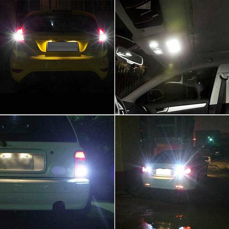 4Pcs 6000K White 1157 50SMD Tail Brake LED Lights Bulb BAY15D 12V
