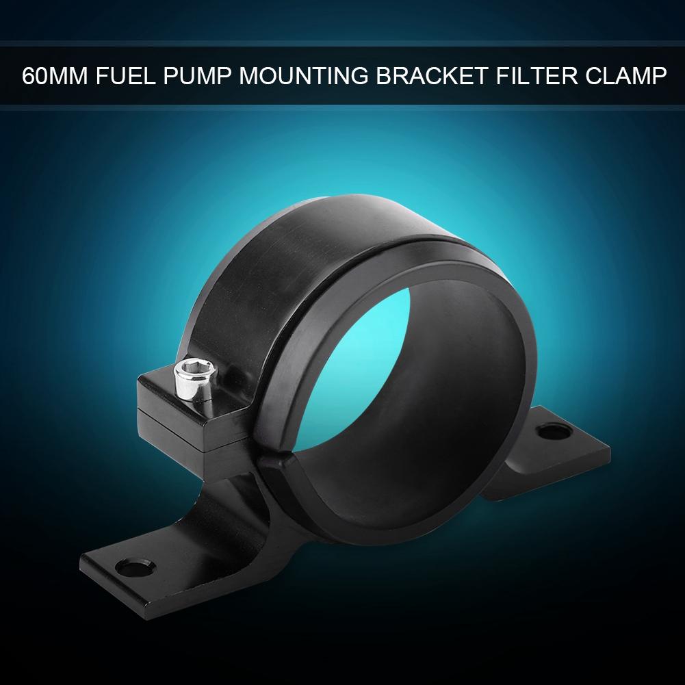 Aluminum Alloy 60mm Car Fuel Pump Mount Mounting Bracket Single Filter Clamp Cradle