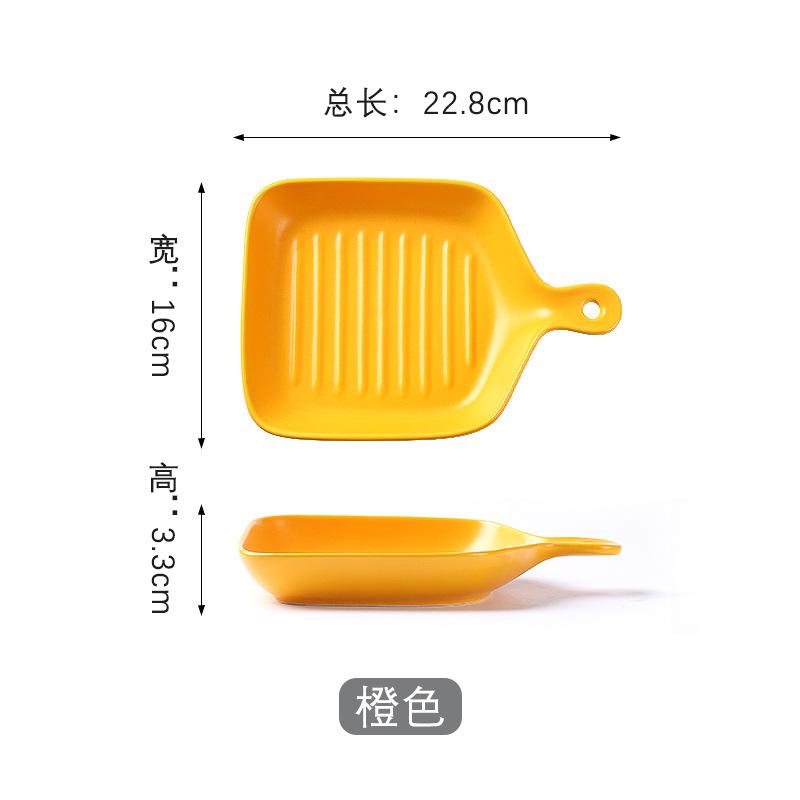 Ins Nordic Tableware Household Plates Creative Plates Baking Trays Ceramic Dishes Irregular Breakfast Dessert Trays Oven