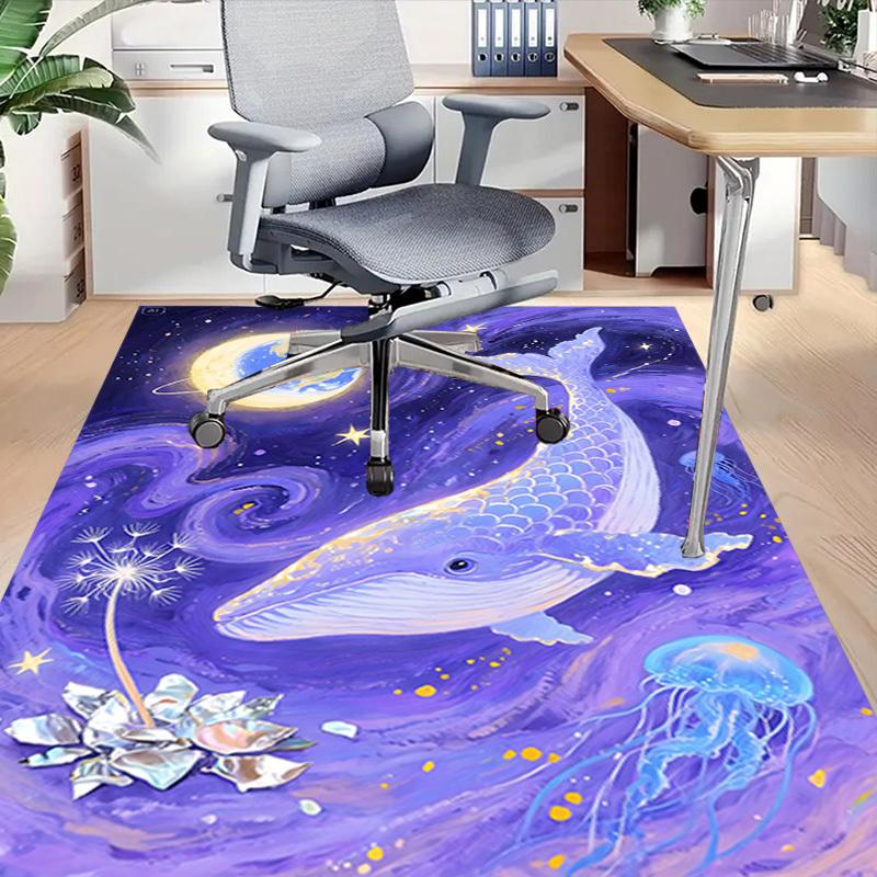1PC Whale Dream Carpet Ultra Soft, Thick & Absorbent, Non Slip Machine Washable Mat for Entryway