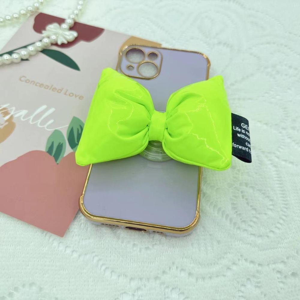 

Creative 3D Down Jacket Bowknot Bracket Phone Grip Tok Griptok Lovely Holder Ring For iPhone Samsung Accessories Phone Holder зелёный