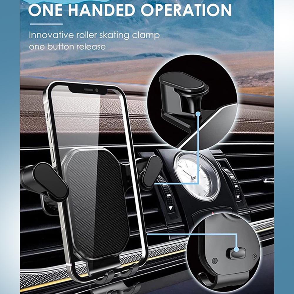 Držák do mřížky ventilace auta Háček Gravitační držák telefonu do auta Držák smartphonu GPS Mobilní držák Podpora Pro iPhone Xiaomi OPPO ViVo