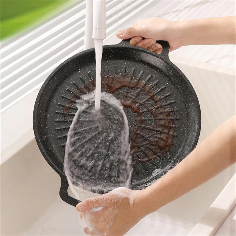 Grilling Pan Non-stick Baking Dishes Pans Multi-purpose Induction Cooker for Outdoor Camping Bakeware Steak Flat Coking Pan