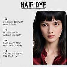 Mild Plant-Based Hair Dye  - Long-Lasting Brown Hair Color for Gray Coverage | All-in-One Single Step Kit with Nourishing Natural Shampoo, Gentle Form