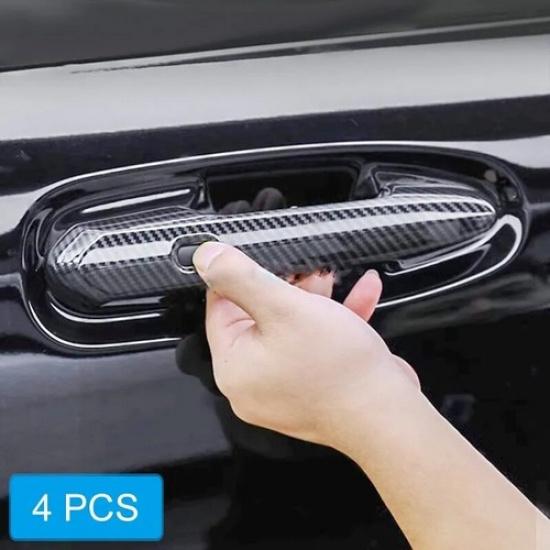 Carbon Fiber Door Handle Cover Trim For -2025 Toyota Sienna Accessories
