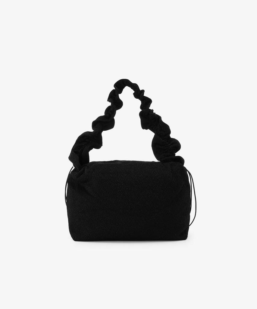 Afternoon Tea Living JQ25 Lamé Gathered Shoulder Bag, Black