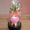 1 Piece Valentine's Day Gift Gypsophila Love Heart Flower Bouquet With Lamp Night Light Acrylic Cover Home Decoration Crafts