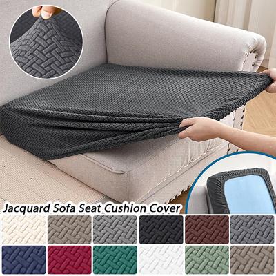 Housses de Coussin de Canapé Extensibles Jacquard Douces Housse de Siège de Canapé Pure Pour Maison Hôtel Lavable Élastique Forme en L Protection de Meuble