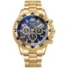 2023 Men's Fashion Steel Band Quartz Watch with Faux Three-Dial Design