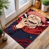 Fiery Anime Character with Red Eyes Patterned Carpet, Non Slip Mat Suitable for Living Room and Bedroom Sofas