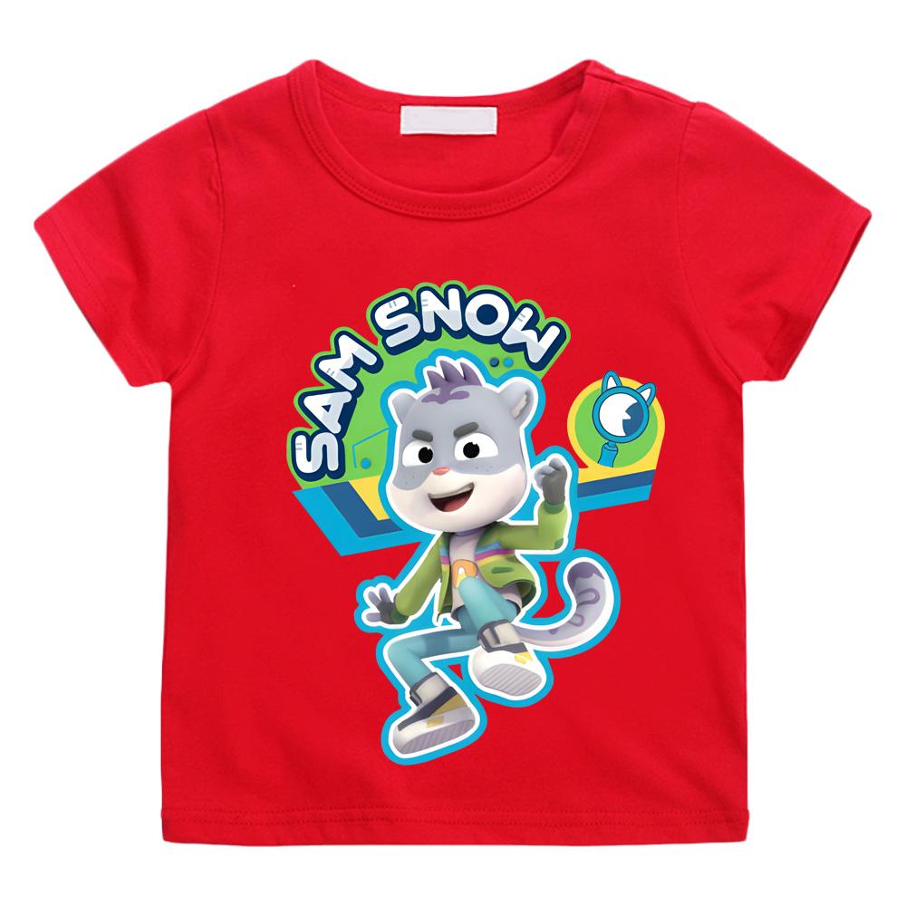 The Creature Cases SAM SNOW JUGEND T-SHIRT Cartoon-Print Niedlich Manga Baumwoll-T-Shirt Rundhalsausschnitt Cartoon Jungen Mädchen Kawaii T-Shirt