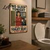 Regalo Divertente per Amici Segno Umoristico Promemoria Sedile WC Abbassalo Decorazione Porta Bagno Targhetta Decorativa Murale in Metallo Vintage WC Lavanderia