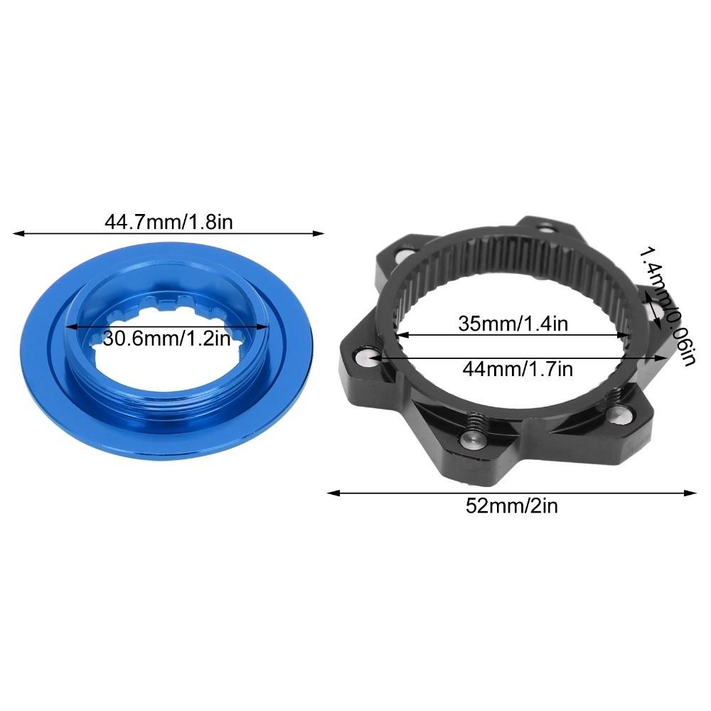 1 Set Aluminum Alloy Disc Brake Center Lock 6-Bolt Easy To Install 6 Bolts Rotor Adapter Center-Lock Hubs Bike Conversion