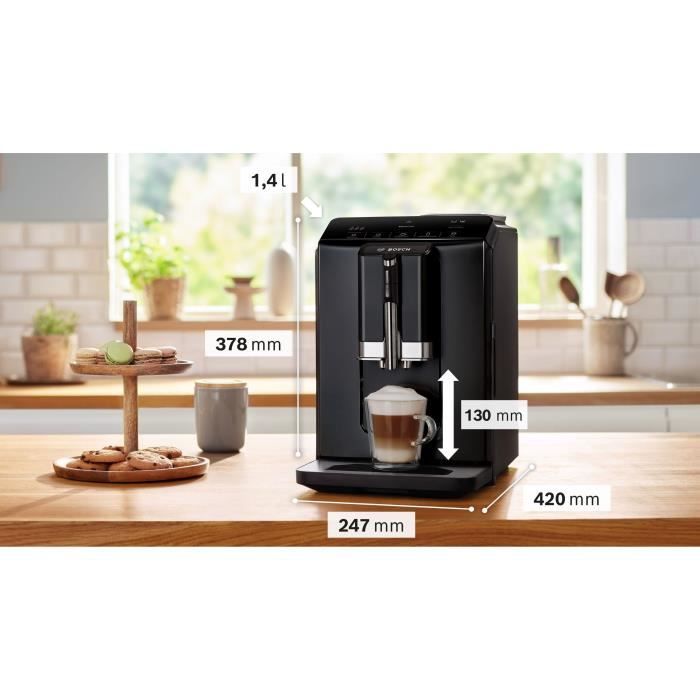 Kávovar s mlýnkem na espresso Verocup - BOSCH - TIE20119 Série 2 - 1300 W - 250 g zrn - 1,4 L - Černý