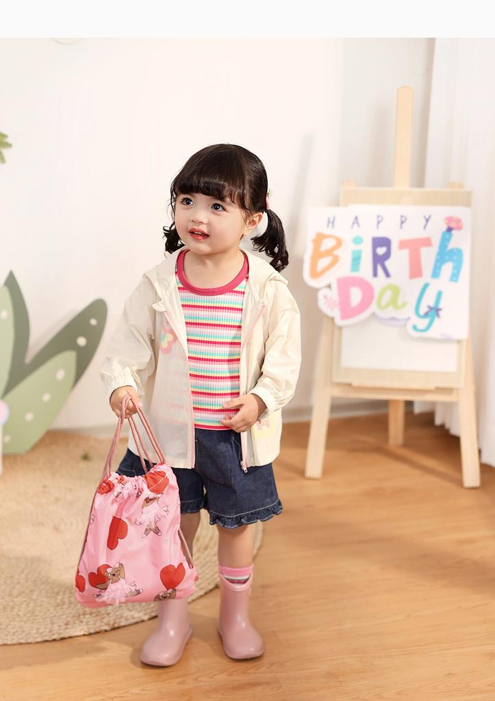 LUSON Children's Clothing Children's Summer Cartoon Hooded Sunscreen Jacket