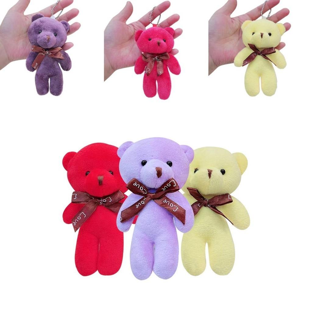 Super Soft Short Plush Teddy Bear Keyring Doll Toy
