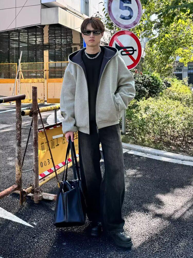 Unisex Heavyweight Trendy 2025 Hoodie – Autumn Corridor Style High Street Casual Sweatshirt