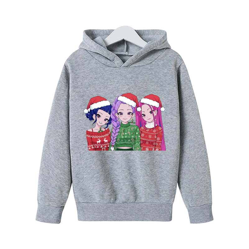 KPop Dämonenjäger Hoodie Y2K KPop Dämonenjäger Weihnachts-Hoodies Mädchen Jungen Rumi Herbst Lässig Langarm Kinderbekleidung