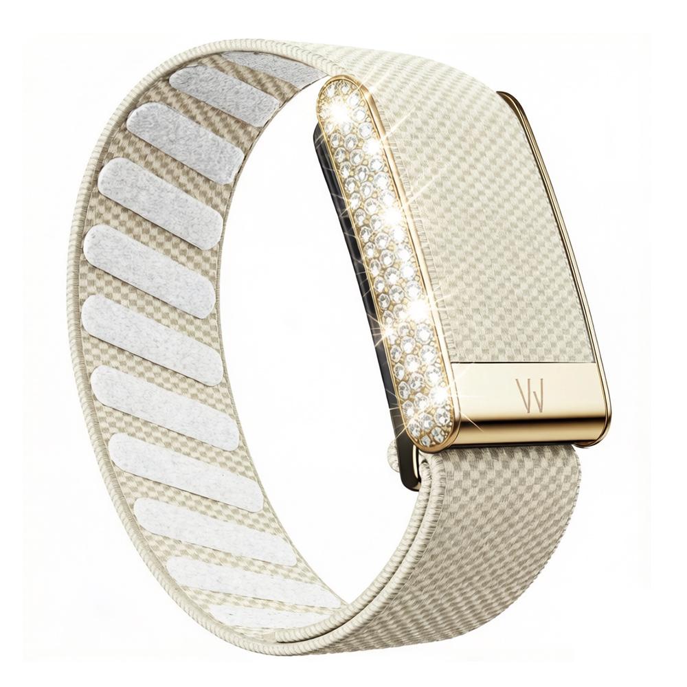 Solo per Cinturino per Orologio WHOOP 5.0 Braccialetto Intrecciato in Nylon Elastico Design Diamante Oro Cinturino di Ricambio Sportivo