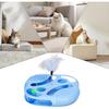 Interactive Cat Ball Track Toy with Feather Spring and Bell, MultiLevel Play Tower