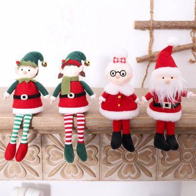 Christmas Decoration Supplies Fabric Plush Doll Small Figurine Pendant Santa Elves Christmas Tree New Year Gift Hanging Ornament