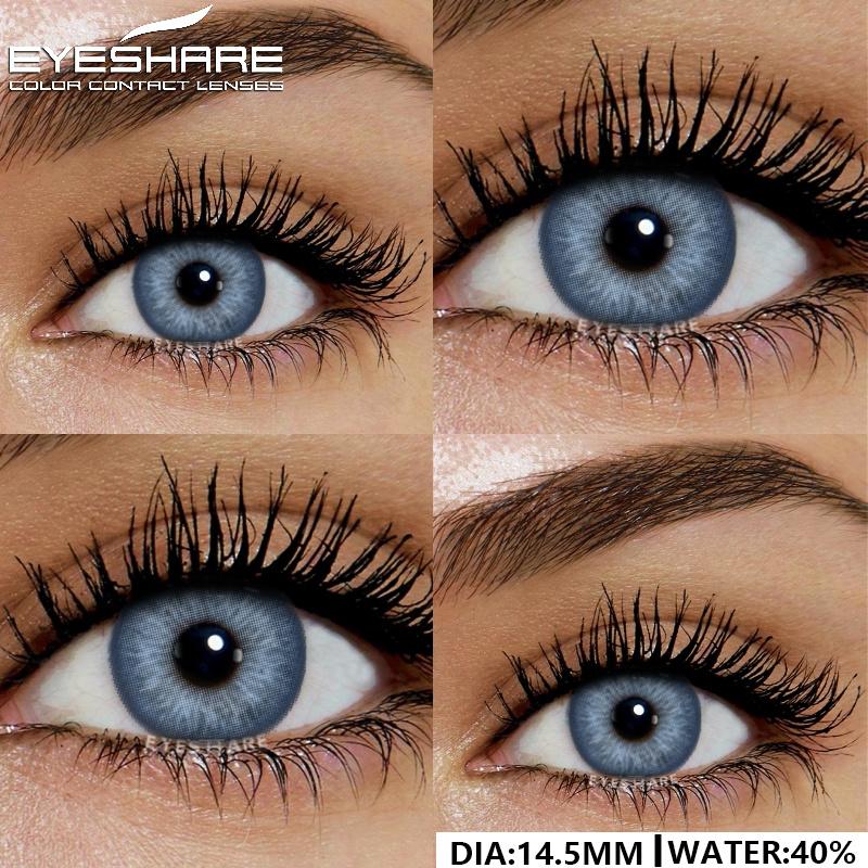 14.5mm Natural Brown Color Contact Lenses 1 Pair Soft Comfort Yearly Use Blue Eye Lenses Gray Pupils Lens Green Contact