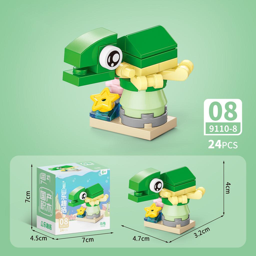 Sada figurek hmyzu a zvířat Mini stavebnice Hračka k sestavení 3D konstruktor Mikro kostičky Hračka pro děti Chlapce 9 až 12 let Dárek