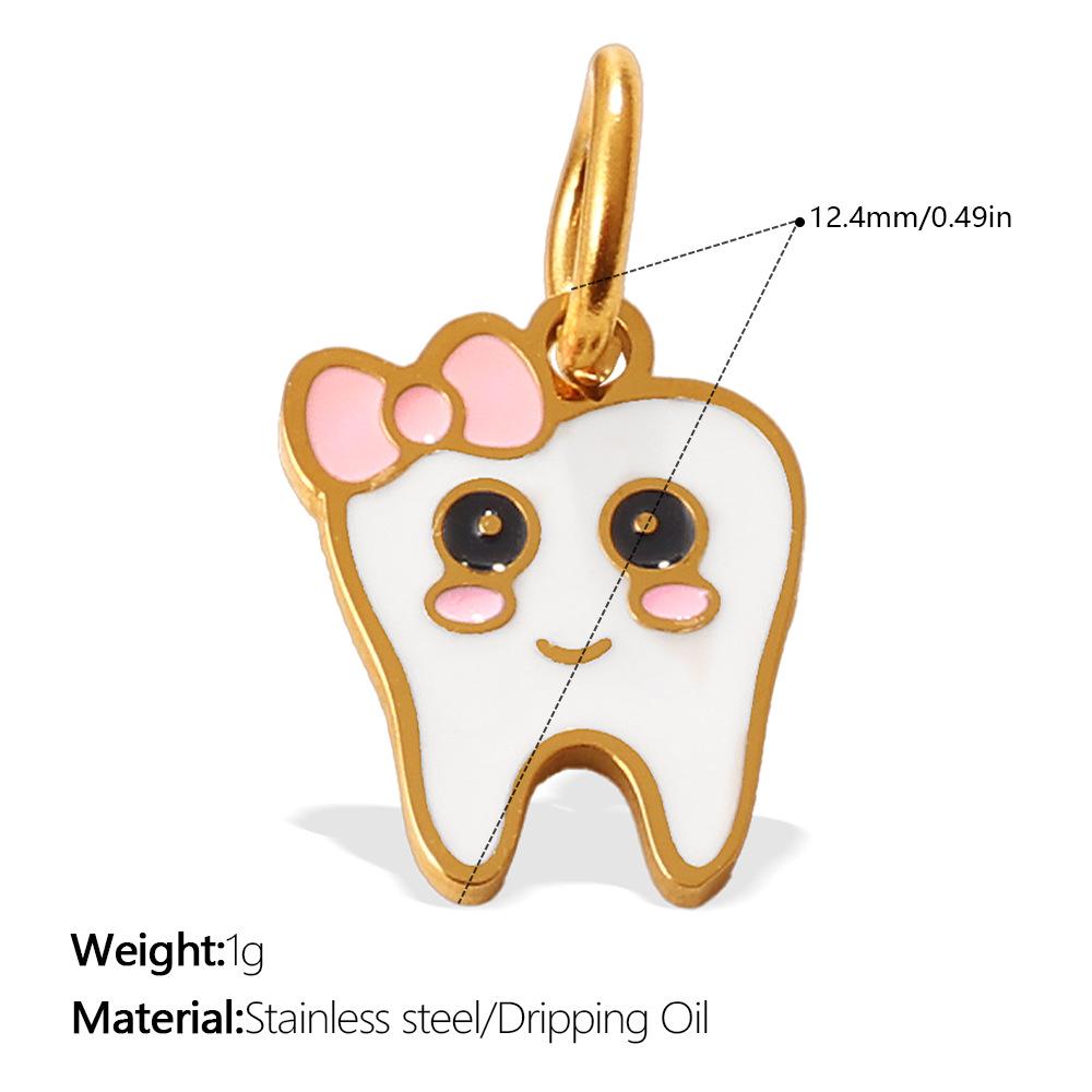 Fashionable Stainless Steel Tooth Pendant - Life Series Jewelry Accessory for Women