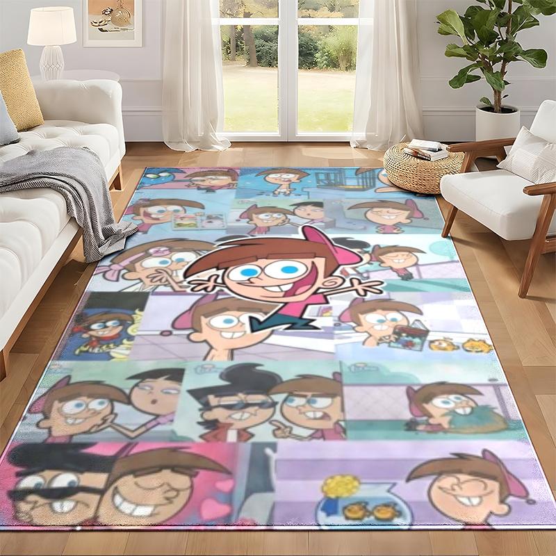 Fairy oddparents Carpet Door Mat for Living Room or Bedroom Protective Mat Under Chair Office Decoration Christmas Gift Birthday Present