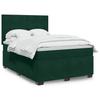 Vidaxl Continentaal Bed Met Matras, Groen, Fluweel, 140X190 Cm