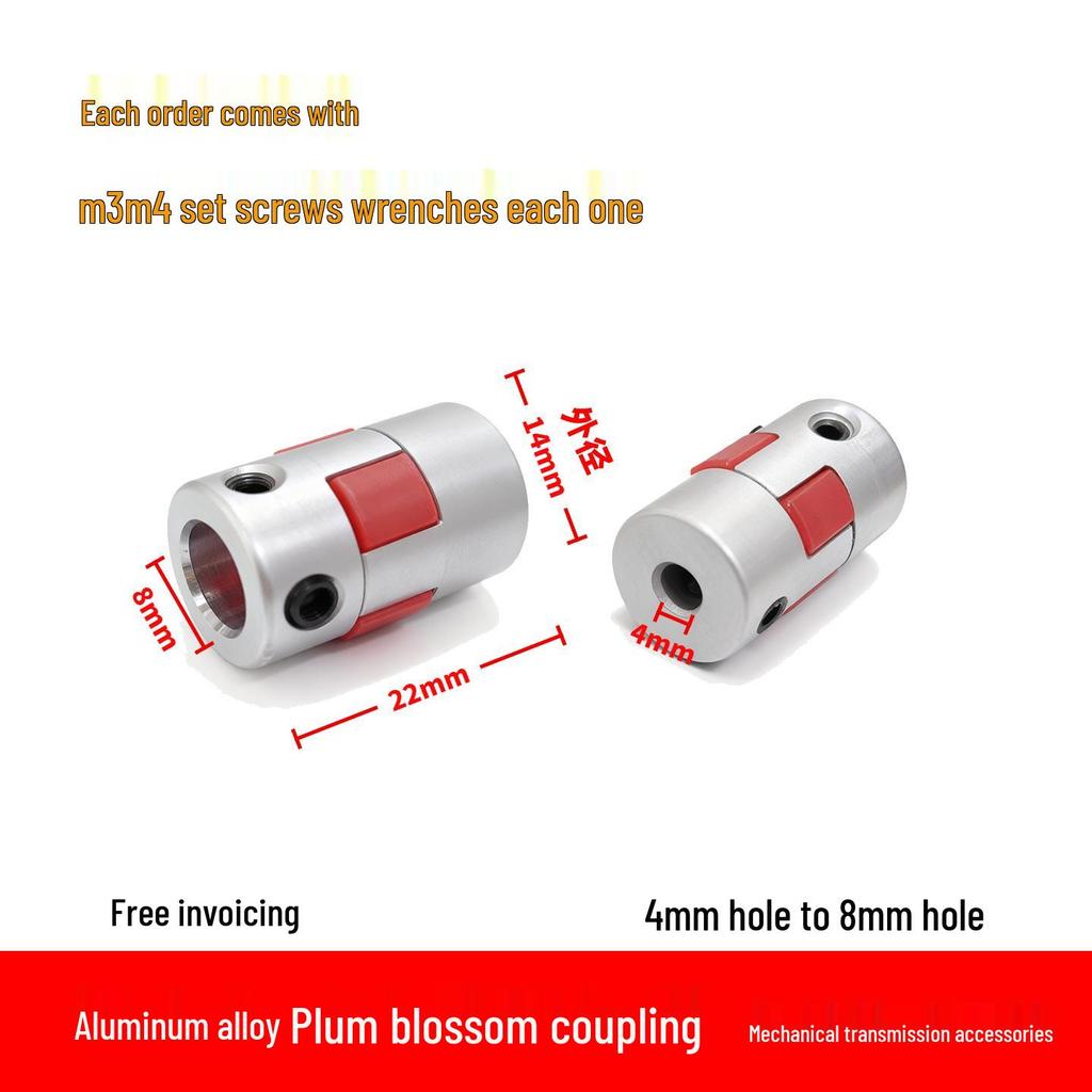 Aluminum Alloy Plum Blossom Elastic Coupling for Motor and Ball Screw (46-810mm)