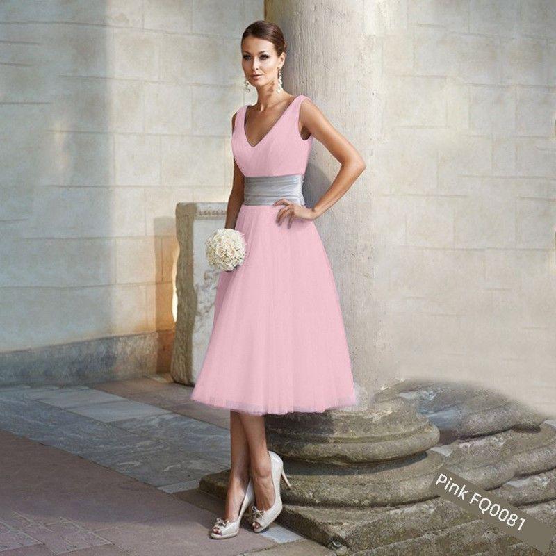 

Classic Summer New Fashion Export Solid Color and V-neck Sleeveless Waist-Tight Simple Dress Fq0081 Best Selling Pink XL