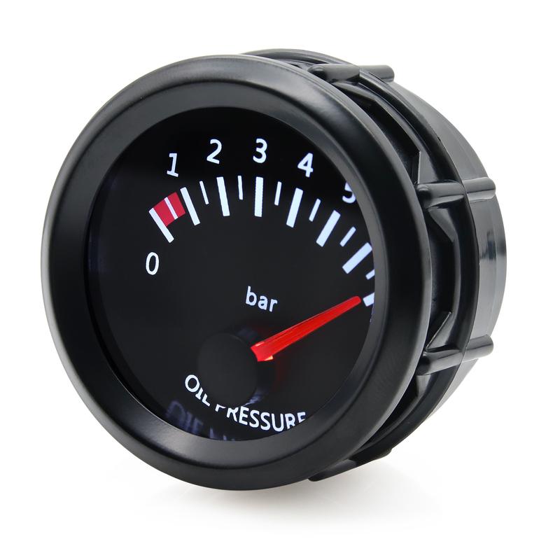 2" 52MM Oil Pressure Gauge+Sensor 1/8NPT White Light 0~7Bar Oil Press Meter for Petrol Car Auto Racing Meter Holder 12V custom