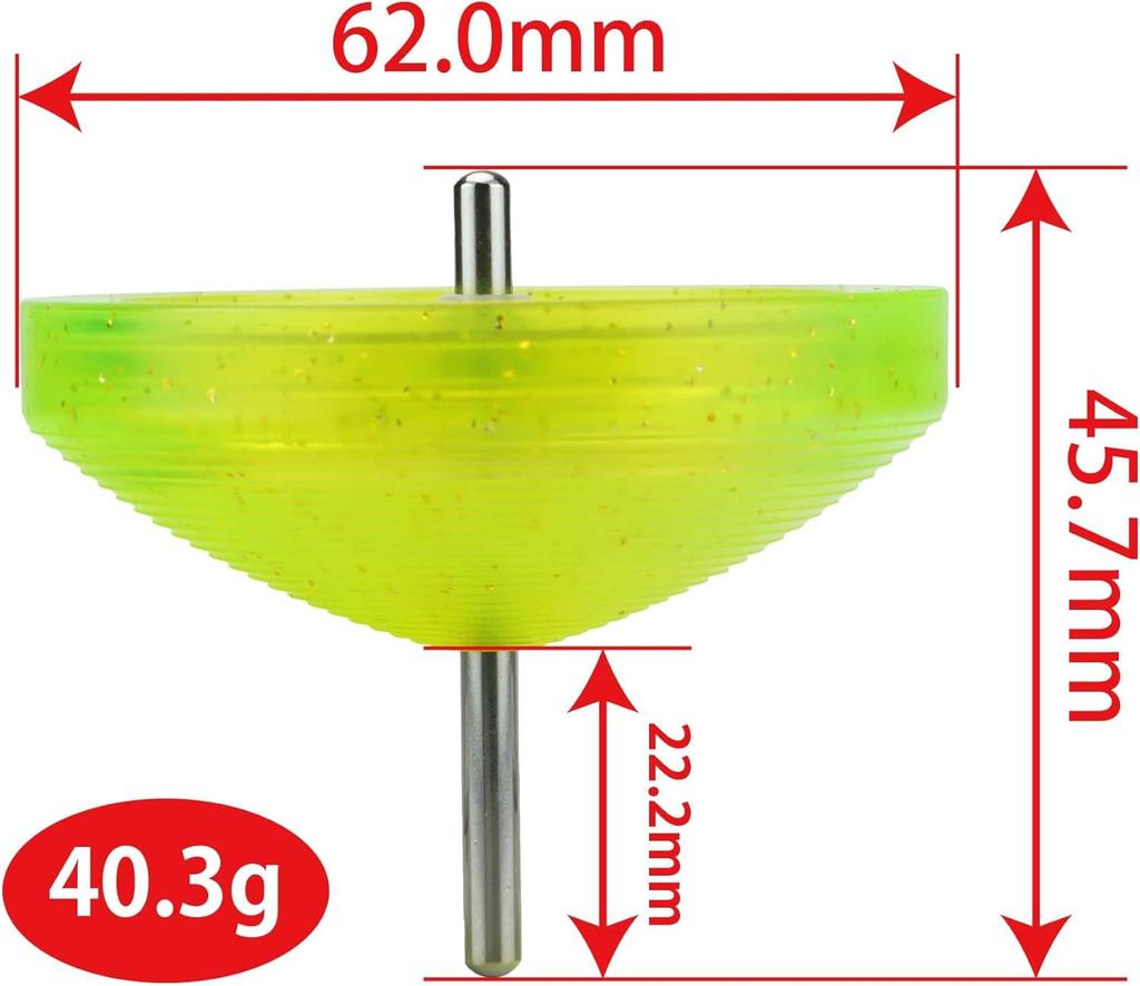 Spin Gear World Championship Certified Throwing Top with 1 String Blue Light-Up Top, Skylark, LED, (Yellow Glitter, LED)