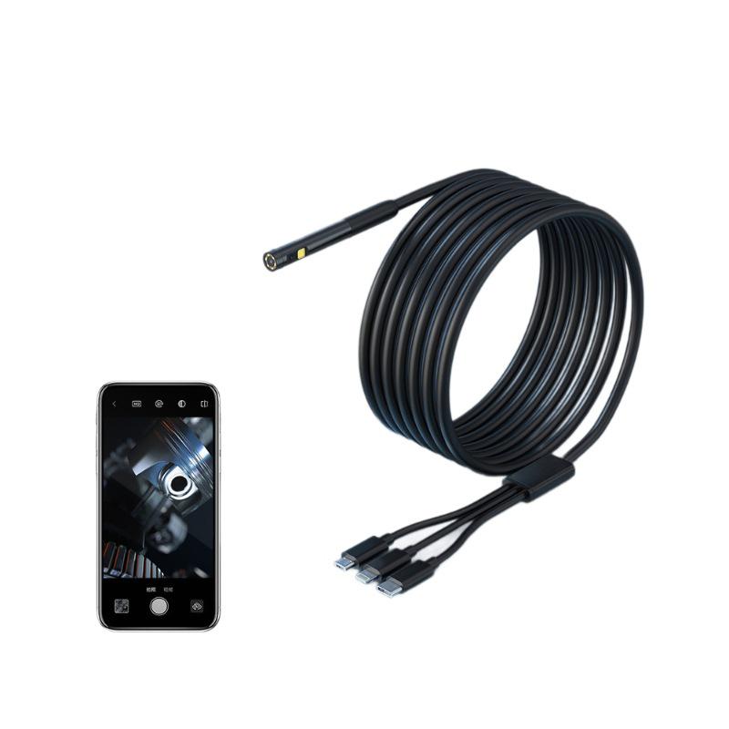 Wasserdichtes HD Drei-in-Eins Industrie-Endoskop für Android & Apple Geräte