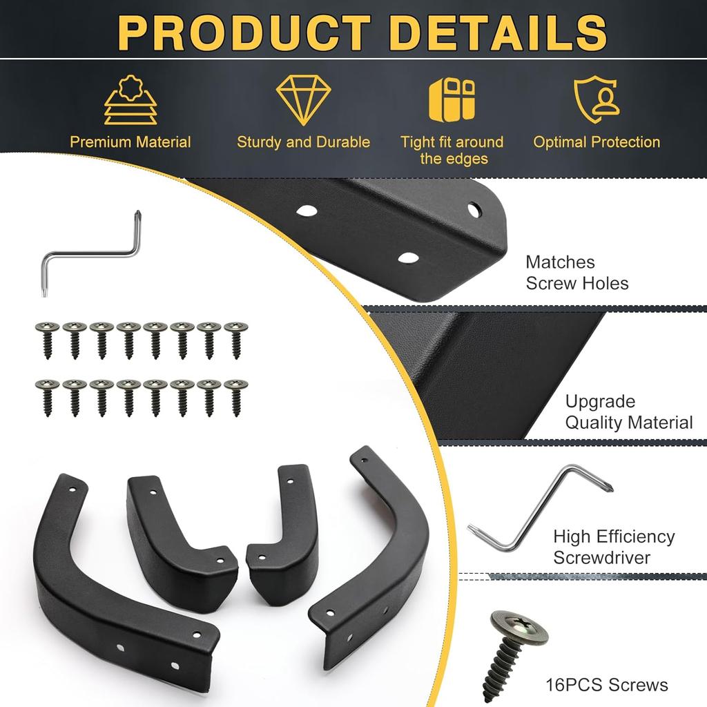 Mud Flap Delete For -2025 Chevy Silverado 1500-13002 Mud Guards Compatible With Chevrolet Silverado 1500 Accessories Front & Rear Mudflap Replacement