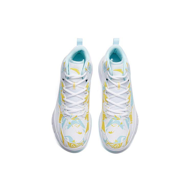 Anta Star Track 4 KT High-Top Basketball Shoes Men Basketball Shoes White Blue 112221632S-3