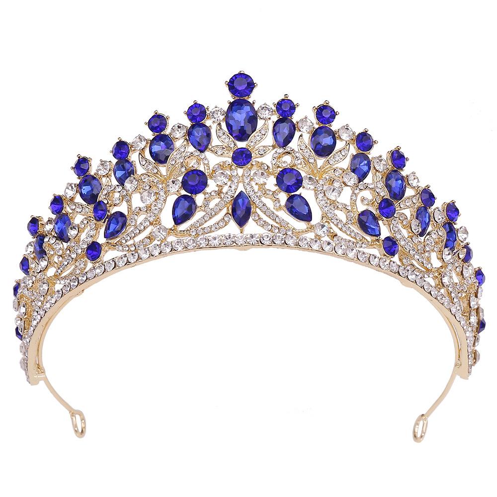 2026 New Jewelry Crown, Women's Alloy European and American Diamond Bridal Hair Accessories Wedding Dress Headgear