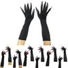 Halloween Lange Vampirklauen-Handschuhe mit falschen Nägeln für Cosplay-Kostümparty