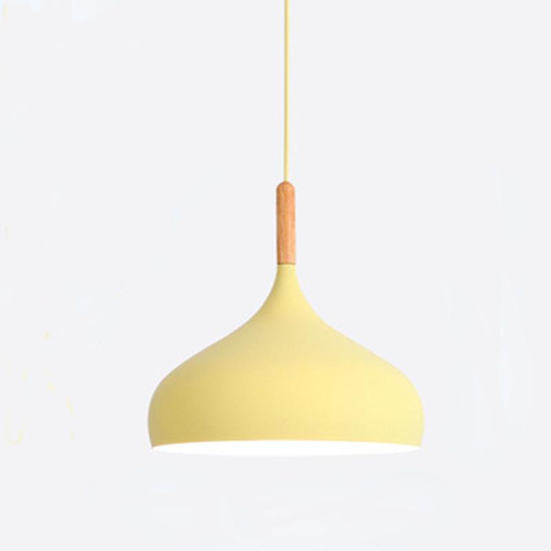 

Люстра Nordic для ресторана, 24 см, креативная, для рабочего стола, бара, гостиной, спальни, прикроватная лампа, простая, современная, с одной головкой Dia 24cm&NO Bulbs жёлтый