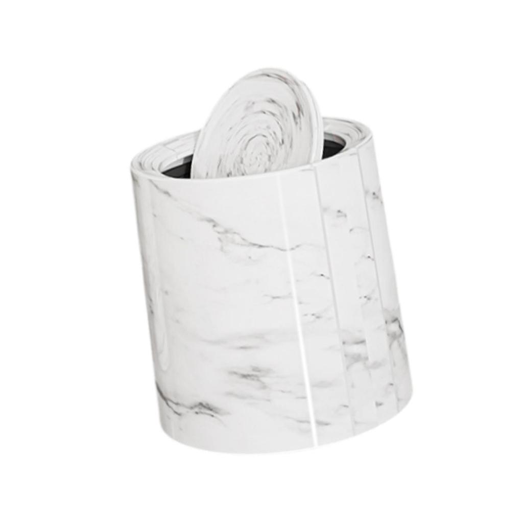 Trash Can Chinese Style Swing Lid Wastebasket for Toilet Office Laundry Room