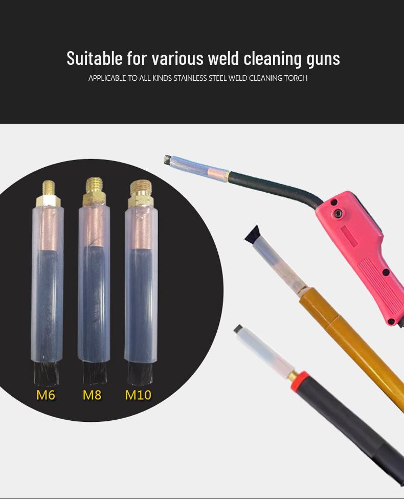 Stainless Steel Electrolytic Weld Cleaning and Polishing Brush with M10 Copper Brush Head