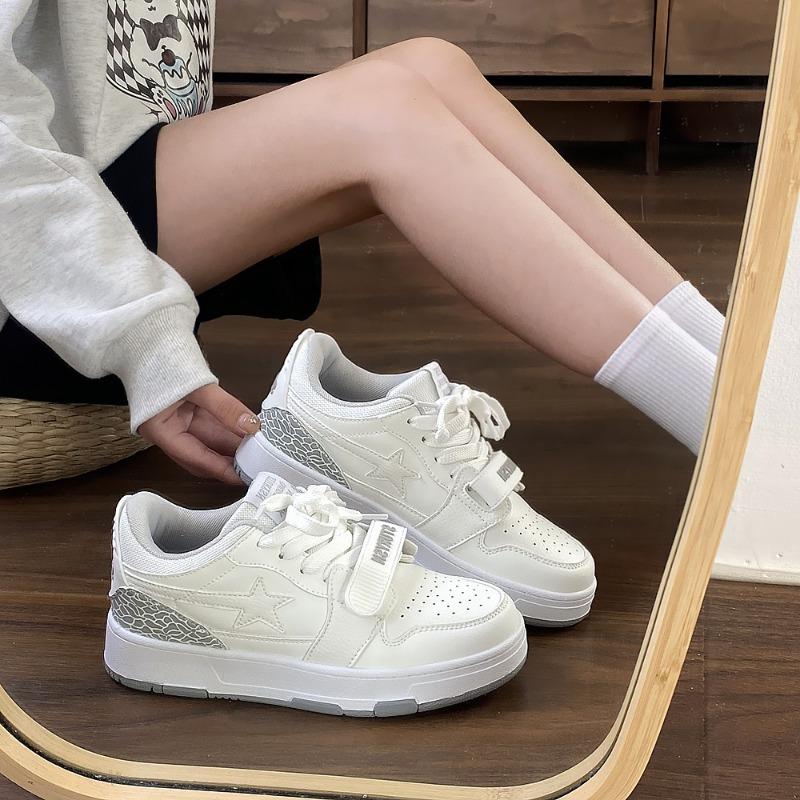 Maillard White Shoes Women's Shoes Platform Spring New Versatile Shoes Casual Sports Board Shoes Heightened and Lightweight