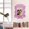 Floral Photo Frame Elliptical Picture Frame Small Baroque Photo Holder Desktop Picture Frame Wedding and Home Decor Gift