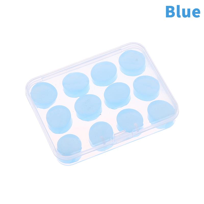 

Moldable Silicone Earplugs 12 Pcs Waterproof Reusable Noise Cancelling Ear Plugs for Sleep Swimming синій