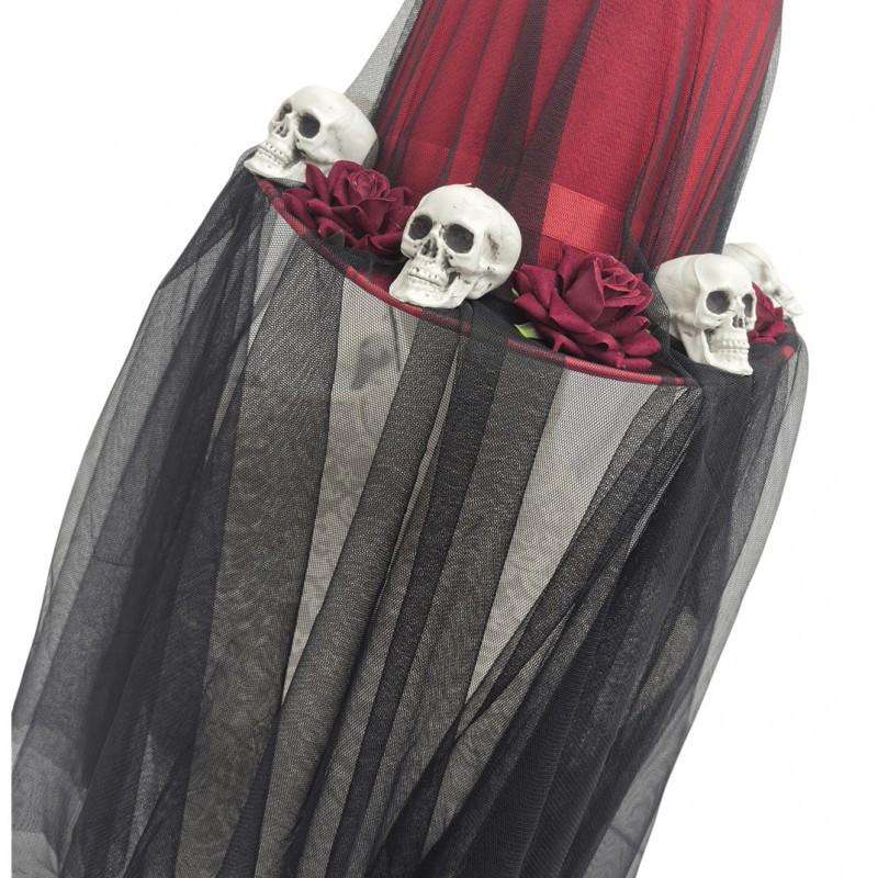 

Gothic Dark Veil Top Hat Retro Rose Skeleton Halloween Props (first Purchase)