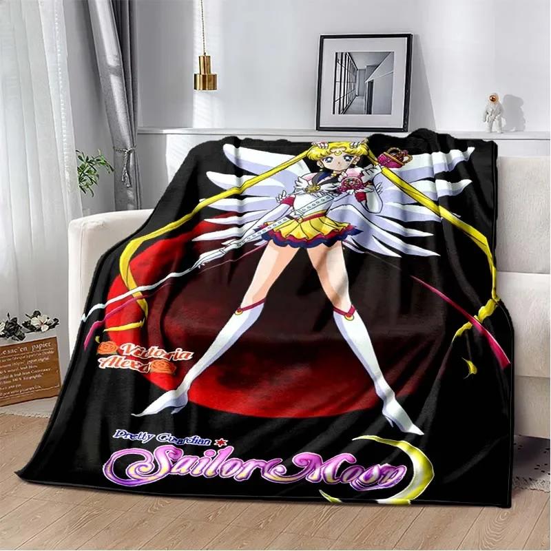 Pătură drăguță S-Sailor-Moon cu desene animate 3D imprimate modă moale confortabilă sufragerie dormitor canapea pat pătură de călătorie cadou de aniversare pentru copii