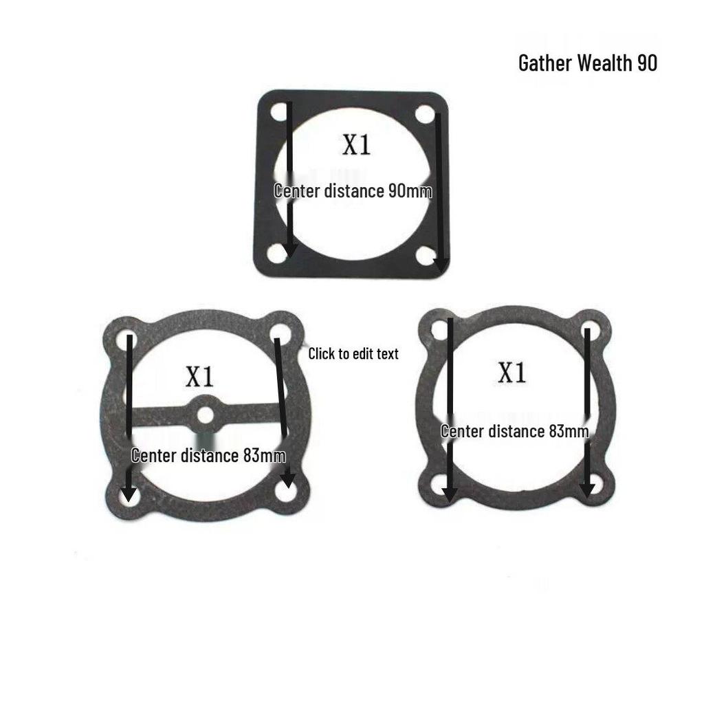 Air Compressor Head & Cylinder Seal Kit: Paper, Steel Wire, Asbestos Gaskets & 3P Air Rod Gasket
