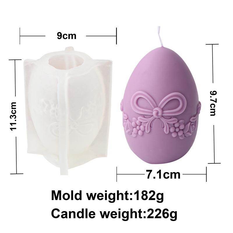 Carved Egg Silicone Candle Mold for DIY Aromatherapy Candle Plaster Ornaments Soap Epoxy Resin Mould Handicrafts Making Tool