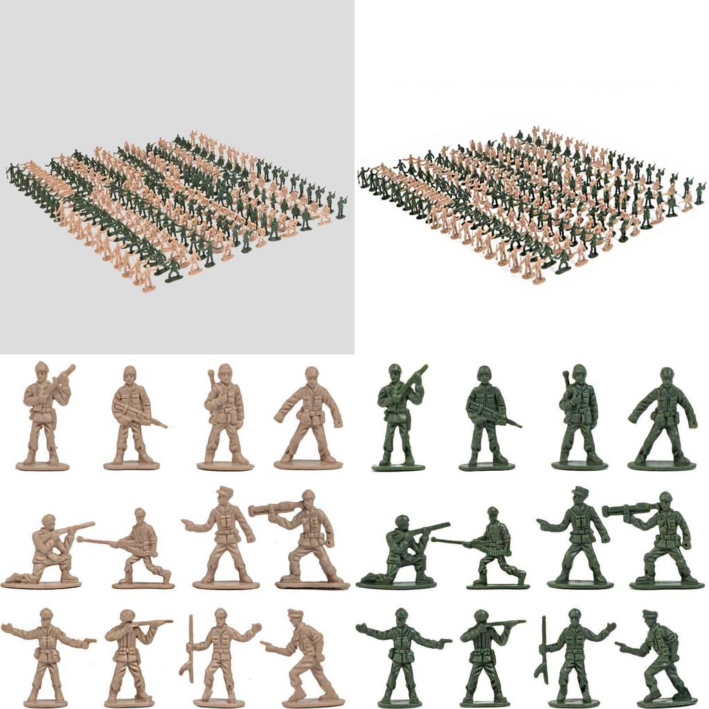 Military Pvc Miniature Soldier Model Set With For Dioramas And Collectors